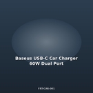 Baseus USB-C Φορτιστής Αυτοκινήτου 60W Διπλός