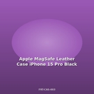 Apple MagSafe Δερμάτινη Θήκη iPhone 15 Pro Μαύρη