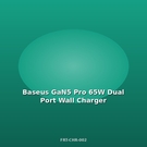 Baseus GaN5 Pro 65W Φορτιστής Τοίχου Διπλής Θύρας