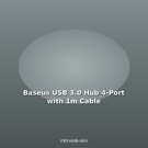 Baseus USB 3.0 Hub 4 Θυρών με Καλώδιο 1m