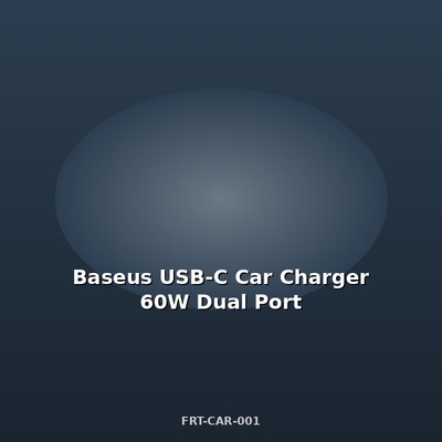 Baseus USB-C Φορτιστής Αυτοκινήτου 60W Διπλός-1